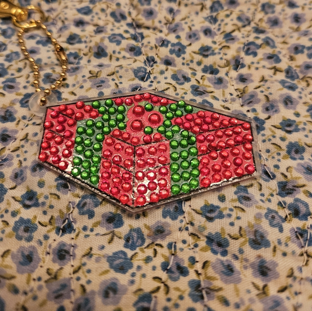 Festive Red and Green Key and Card Holder